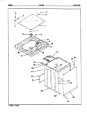 EXTERIOR (REV. E - F) Diagram and Parts List for LWL263W  Amana Washer
