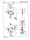 TRANSMISSION & RELATED PARTS Diagram and Parts List for TLWL204W  Norge Washer
