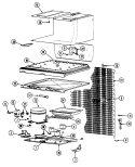 UNIT COMPARTMENT & SYSTEM Diagram and Parts List for RB151PLW-P  Magic Chef Refrigerator
