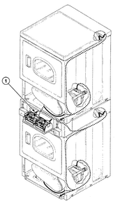 Harnesses 1 Diagram and Parts List for SSEY17LF  Speed Queen Dryer