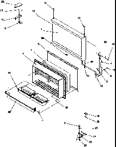 Freezer Door Diagram and Parts List for TN22AL-P1300701WL  Amana Refrigerator