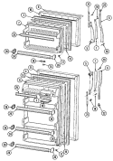 DOORS Diagram and Parts List for RB151PLW-P  Magic Chef Refrigerator