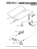 OVEN BURNER ASSEMBLY Diagram and Parts List for 91FA-3W  Magic Chef Wall Oven