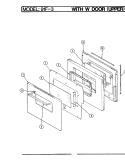 Part Location Diagram of 2402W133-23 Whirlpool LINING ASSEMBLY, OVEN DOOR