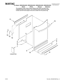 Part Location Diagram of 6-917695 Whirlpool Exterior Door Panel