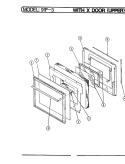 DOOR (UPPER) Diagram and Parts List for 91FN-3KLX  Magic Chef Wall Oven