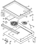 TOP ASSEMBLY Diagram and Parts List for 8670RB  Magic Chef Cooktop