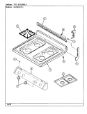 TOP ASSEMBLY Diagram and Parts List for N3478XRW  Norge Range