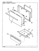 DOOR / DRAWER (N3510PR, N3510KR) Diagram and Parts List for N3510KRA  Norge Range