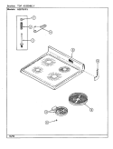TOP ASSEMBLY Diagram and Parts List for N3878VRV  Norge Range