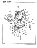 OVEN / BASE Diagram and Parts List for N3422PRW  Norge Range