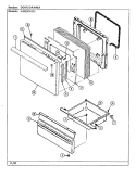DOOR / DRAWER Diagram and Parts List for N3422PRW  Norge Range