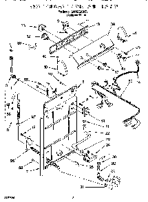 Controls And Rear Panel Diagram and Parts List for CAWX629JQ0  Crosley Washer