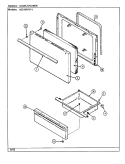 DOOR / DRAWER (N3510PPx) Diagram and Parts List for N3510PPW  Norge Range
