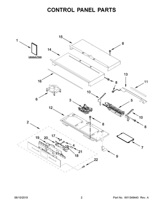 Control Panel Parts Diagram and Parts List for JJW2427IM00  Maytag Wall Oven
