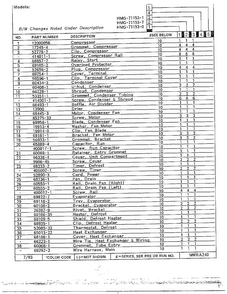 Refrigerator Page 2 Diagram and Parts List for 71153-0A  Admiral Refrigerator