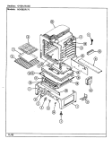 OVEN / BASE Diagram and Parts List for N3438SRW  Norge Range