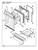 DOOR / DRAWER Diagram and Parts List for N3438SRW  Norge Range
