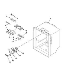 Refrigerator Liner Parts Diagram and Parts List for 5GBB19PRYA0  Maytag Refrigerator