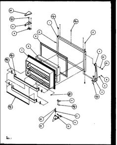 Freezer Door Diagram and Parts List for TG18RBL-P1158302WL  Amana Refrigerator