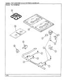 TOP ASSEMBLY Diagram and Parts List for NGA3M8TKS  Norge Range