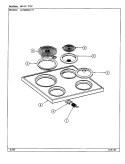 TOP ASSEMBLY Diagram and Parts List for N1500PRW  Norge Range