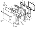 DOOR Diagram and Parts List for L9875XRB  Norge Wall Oven