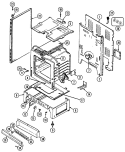 BODY Diagram and Parts List for L3581XUW  Norge Range