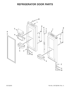 Part Location Diagram of W10918557 Whirlpool HANDLE