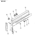 CONTROL PANEL Diagram and Parts List for NEA3G1  Norge Range