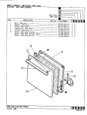 DOOR ASSEMBLY Diagram and Parts List for UNGA2H0  Norge Range