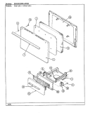 DOOR / DRAWER Diagram and Parts List for UNGA3G1  Norge Range