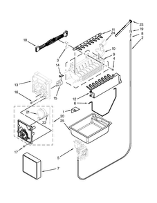 Icemaker Parts Diagram and Parts List for MFF2258VEA10  Maytag Refrigerator
