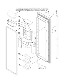 Refrigerator Door Parts Diagram and Parts List for AS2626GEKS14  Amana Refrigerator