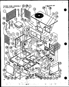 Outer Case Assembly And Insulation 2 Diagram and Parts List for LOK501A P6484101C Amana Air Conditioner