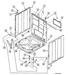 Cabinet Assy Diagram and Parts List for SWFX71QN3050  Speed Queen Washer
