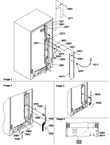 Cabinet Back Diagram and Parts List for SB520TW-P1308601WW  Amana Refrigerator