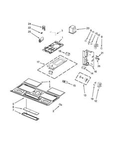 Interior And Ventilation Parts Diagram and Parts List for JMV8208WB1  Jenn-Air Microwave