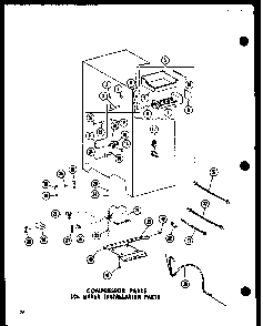 Section 2 Diagram and Parts List for SRI-22E-P74100-11W  Amana Refrigerator