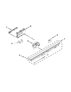 Control Panel And Latch Parts Diagram and Parts List for JDB8200AWP2  Jenn-Air Dishwasher