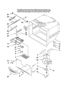 Freezer Liner Parts Diagram and Parts List for MB2216PUAW11  Maytag Refrigerator