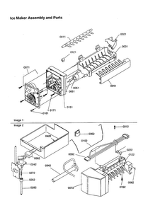 Ice Maker Assembly And Parts Diagram and Parts List for TX21VW-P1301804WW  Amana Refrigerator