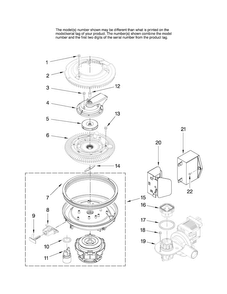 Pump And Motor Parts Diagram and Parts List for MDB8951BWB1  Maytag Dishwasher