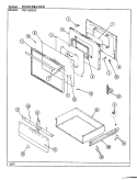 DOOR / DRAWER Diagram and Parts List for NEA3H2EX  Norge Range