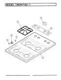 TOP ASSEMBLY Diagram and Parts List for UNGHW82-1  Norge Cooktop