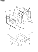 DOOR Diagram and Parts List for BNEA3H2X  Norge Range