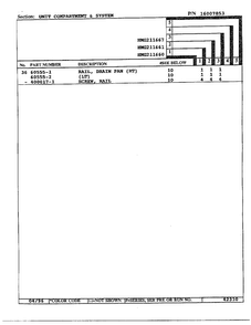Unit Compartment/system Page 3 Diagram and Parts List for HMG211660  Admiral Refrigerator