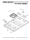 TOP ASSEMBLY Diagram and Parts List for UNGCW82-1  Norge Cooktop