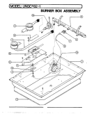 BURNER BOX ASSEMBLY Diagram and Parts List for UNGCW82-1  Norge Cooktop