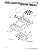 TOP ASSEMBLY Diagram and Parts List for UNGCA83-1G-11  Norge Cooktop